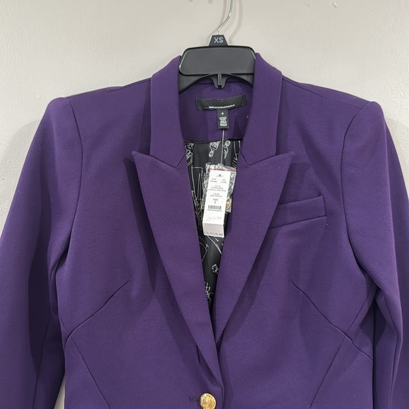 NWT WHBM Luxe Stretch Editor Blazer Purple - Picture 4 of 9
